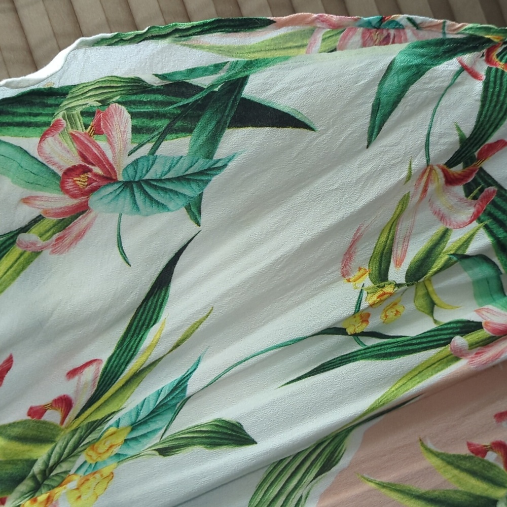 Trina Turk Hawaiian Retro Tropical Swim Cover Up Caftan XL - Picture 4 of 4